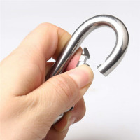 10  bis 100 Stück Feuerwehr Karabiner 50x5mm, Stahl verzinkt DIN 5299 C WLL 120 KG 4