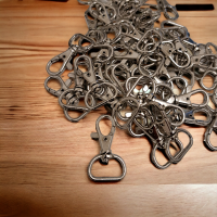 5 Stück bis 100 Stück Karabinerhaken mit geradem Wirbel  für Schlüsselband Gurtband 16x40 ( für 15mm Band) 2
