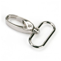 50x Karabinerhaken mit ovalem Wirbel  für 30mm Band drehbarer Wirbel Karabiner 1