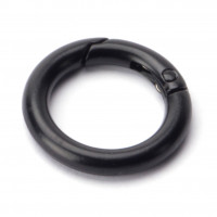 10x 25mm Runde Karabiner schwarz ,karabiner rund, schwarz Taschenkarabiner, Taschenring ,Karabinerhaken aus Zinklegierung