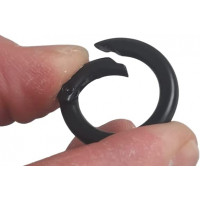 10x 25mm Runde Karabiner schwarz ,karabiner rund, schwarz Taschenkarabiner, Taschenring ,Karabinerhaken aus Zinklegierung