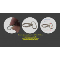 100 Stück Karabinerhaken 30 x 52mm mit drehbarem ovalem Wirbel