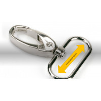5x Karabinerhaken mit ovalem Wirbel  für 30mm Band drehbarer Wirbel Karabiner 4