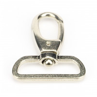 5x Karabinerhaken mit flachem drehbarem Wirbel für 38mm Band  Zinkdruckguss Wirbel  Lanyard Schlüsselband Taschengurt