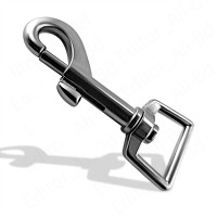10x Bolzenkarabiner 20mm x 70mm Karabiner mit recheckigem Wirbel und Drehgelenk für Hundehalsband