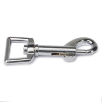 5x Bolzenkarabiner 20mm x 70mm Karabiner mit recheckigem Wirbel und Drehgelenk für Hundehalsband
