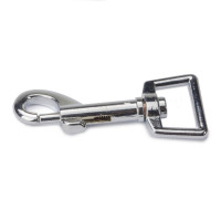 50x Bolzenkarabiner 20mm x 70mm Karabiner mit recheckigem Wirbel und Drehgelenk für Hundehalsband