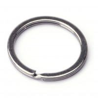 10 Stück Schlüsselringe Flach 25mm Standard vernickelt Design Schlüsselring 2