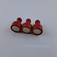 10x Neodym Kegelmagnet Rot 12x16mm max. Haftkraft 4,5 KG Pinnwand Neodym Kegelmagnete Magnet Pin Büromagnete Rot