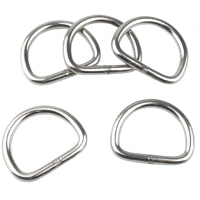 50 Stk. Edelstahl V4A D-Ring 20mm geschweißt halbrund ring aus Edelstahl