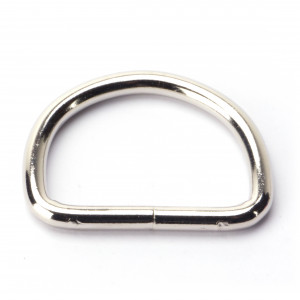 100x Halbrund Ringe D-Ringe 20mm aus Stahl, vernickelt...