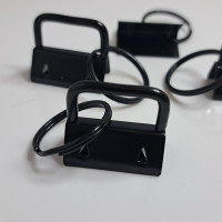 100x Schlüsselband Rohling 25mm schwarz Schlüsselband Rohling 25mm Schlüsselanhänger Rohlinge 1