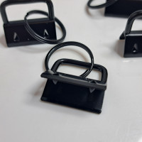 100x Schlüsselband Rohling 25mm schwarz Schlüsselband Rohling 25mm Schlüsselanhänger Rohlinge 2