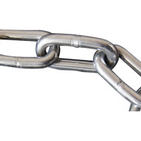 1 Meter Zuschnitt Schweißkette 5mm langgliedrig DIN 763 5x35mm Edelstahl Rundstahlkette geschweißt 5mm, langgliedrig 1 Meter V4A Kette 4