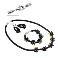 Edelstahl Karabiner-Verschluss für 7mm Bänder Schmuckverschluss Ketten-Verschluß
