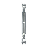 2x Edelstahl Wantenspanner offen Gabel-Gabel, A4, M8, Bolzen 8mm Wantenspanner, Seilspanner offen mit 2x Gabel Edelstahl  M8 3