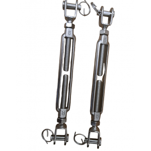 2x Edelstahl Wantenspanner offen Gabel-Gabel, A4, M8,...