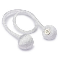 10x Magnetische Raffhalter Raffhalter weiss mit Magnet weiss  48 cm Magnetische Raffhalter