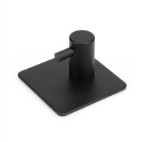 1x Selbstklebend Handtuchhaken Schwarz Moderne Wandhaken Kleiderhaken für Bad Küche Schlafzimmer Schwarz