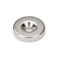 4x Neodym Magnet mit Bohrung und Senkung 15x3mm (Senkung 7mm) Güte N45