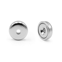 1x Neodym Topfmagnet mit Bohrung und Senkung Ø 32 mm bis zu 30KG Haftkraft