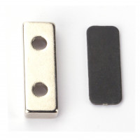 2x Neodym Magnet Mit Loch Quader 30x10x5mm Magnetquader Bohrung Senkung M4