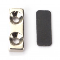 4x Neodym Magnet Mit Loch Quader 30x10x5mm Magnetquader Bohrung Senkung M4