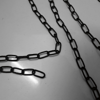 Zierkette Runddraht Schwarz lackiert – 2 mm Meterware, nicht geschweißt, bis 50 m am Stück