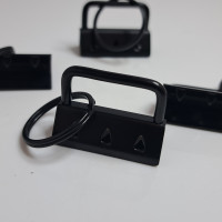 100x Schlüsselband Rohling 30mm schwarz Schlüsselband Rohling 30mm Schlüsselanhänger Rohlinge