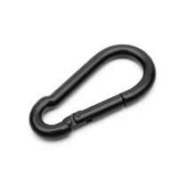 2x Feuerwehr Karabiner Schwarz  60x6mm,Feuerwehrkarabiner schwarz Stahl Schwarz DIN 5299 C 7