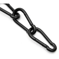 2 bis10 Stück Feuerwehr Karabiner Schwarz  80x8mm, Feuerwehrkarabiner schwarz Stahl Schwarz DIN 5299 C