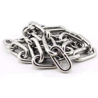 Marwotec 10 Meter Schweißkette 5mm Edelstahl DIN 763  langgliedrig Edelstahl Rundstahlkette geschweißt 5mm, langgliedrig  V4A Kette 10 Meter
