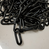 10 Meter Schweißkette  5mm Schwarz beschichtet Rundstahlkette Ø 5mm schwarz Marwotec