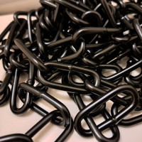 5 Meter Schweißkette 5mm Schwarz beschichtet Rundstahlkette Ø 5mm schwarz Marwotec