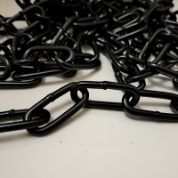 5 Meter Schweißkette 5mm Schwarz beschichtet Rundstahlkette Ø 5mm schwarz Marwotec