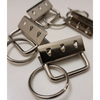 100x Schlüsselband Rohling 30mm Schlüsselanhänger Rohlinge vernickelt silber farben 100 Stück