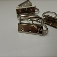 50x Schlüsselband Rohling 30mm Schlüsselanhänger Rohlinge vernickelt silber farben 50 Stück 3