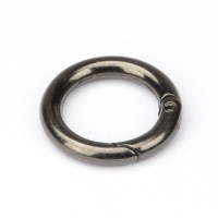 10x Runder Karabiner 25mm Gun Metall nickel schwarz für Taschen & Schlüsselbänder Rundkarabiner 10 Stück 1