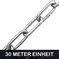 30 Meter Schweißkette 3mm Edelstahl V4A Schweißkette 3mm langgliedrig DIN 5685 3x26mm Edelstahl V4a 30 Meter