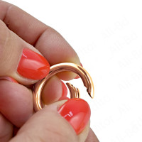 5 bis 100 Stück Runder Karabiner 28mm Rose Gold für Taschen & Schlüsselbänder Rundkarabiner