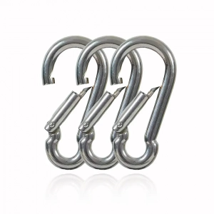 1000x Feuerwehr Karabiner 50x5mm, Stahl verzinkt DIN 5299 C Feuwerwehrkarabinerhaken 50mm