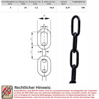 Marwotec Schweißkette 4mm Schwarz lackiert - 30m Bund - Stahlkette wetterfest 2