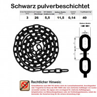 Marwotec 30 Meter Schweißkette 3mm DIN 5685 Form C...