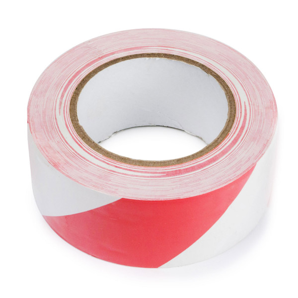 50m Bodenmarkierungsband, rot/weiß 50 mm x 50 m Markierungsband für Böden - selbstklebend - rot/weiss - 50mmx50m