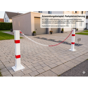 1 bis 4 Stück Marwotec Absperrpfosten aus Stahl mit...