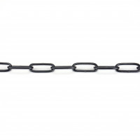 Schwarz lackierte Kette 2,50m DIN 5685 geschwei&szlig;t &oslash; 5mm langgliedrig in Enden &aacute; 2,50 Meter