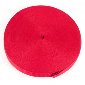 50 Meter Polypropylen Gurtband 15mm Breit Farbe: Rot