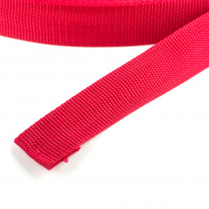 50 Meter Polypropylen Gurtband 20mm Breit Farbe: Rot