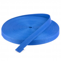 50 Meter Polypropylen Gurtband 20mm Breit Farbe:Blau