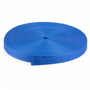 50 Meter Polypropylen Gurtband 25mm Breit Farbe:Blau